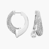 Luna Gaze Lab Grown Pava Diamond Pear Snake Earrings Gold